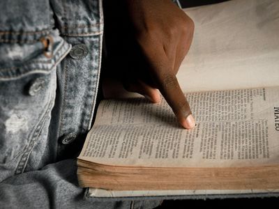 Close up of a person focused on a distant point.